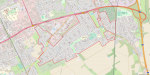 Das Ausbaugebiet in Krefeld Oppum - der rote Rahmen zeigt in welchem Bereich ausgebaut werden könnte