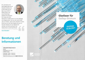 Statement-Flyer mit PRO Argumenten für den Glasfaserausbau in Krefeld