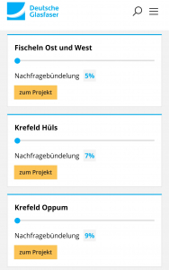 25.06.2021: Stand Nachfragebündelung Krefeld - Fischeln Ost&West (5%) sowie Oppum (9%) und Hüls (7%)