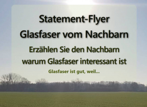 Statementflyer - Wir brauchen Stimmen pro Glasfaser