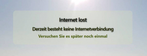 23.03.2021: Internet lost - No Connection - Internet down - Sie sind Offline !