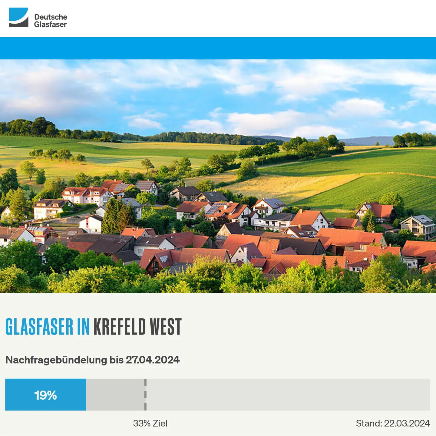 Stand Krefeld-West: 19 %
